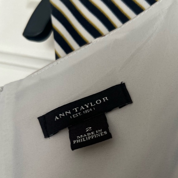 Ann Taylor Black and Tan Asymmetrical Dress. Size 2. EUC. - Picture 3 of 6